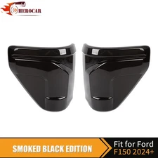 2PCS Smoked Black Full Tail light Rear Lamp Covers Trim For 2024 2025 Ford F150