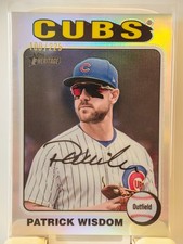 2024 Topps Heritage Patrick Wisdom Silver Refractor /225 #428 Chicago Cubs