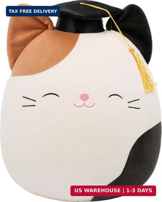 Squishmallows Original 12in Cam The Calico Cat in Graduation Cap - Official Jazw