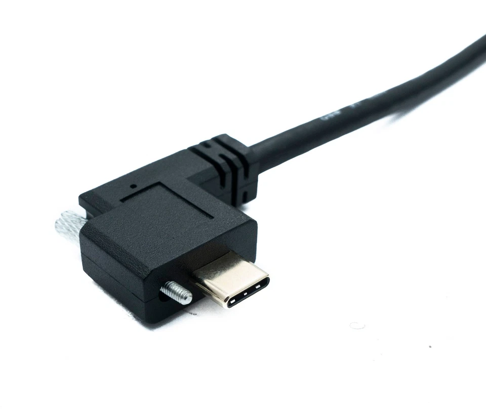 SYSTEM-S USB 3.1 Gen 2 Kabel 200 cm Typ C Stecker zu Stecker Single Screw Winkel - Bild 3 von 4