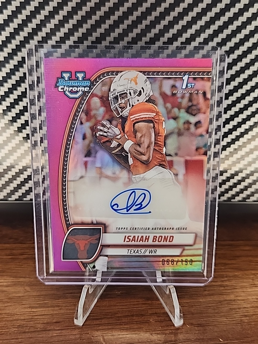 Isaiah Bond 2024 Bowman Chrome U Fuchsia Refractor Auto  #PA-IBO /150
