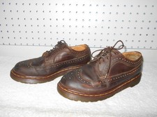 DR MARTENS 3989 VTG MADE IN ENGLAND BROGUE WINGTIP W USA 7.5 AIR SOLE SHOES