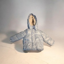 Baby GAP Toddler Puffer Jacket 2T Blue Hooded Sherpa Lined Coat