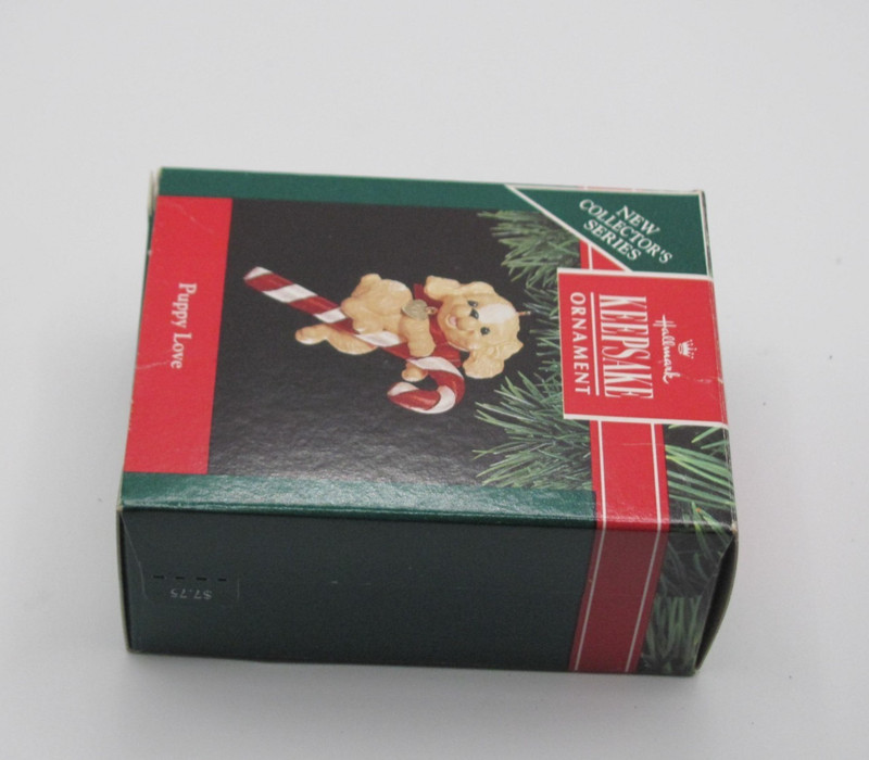 PRE-OWNED 1991 HALLMARK KEEPSAKE ORNAMENT - PUPPY LOVE #1 - COCKER SPANIEL