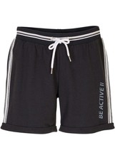 Shorts aus Bio-Baumwolle Gr. 44/46 Schwarz Schattengrau Weiß Kurz-Bermuda Neu