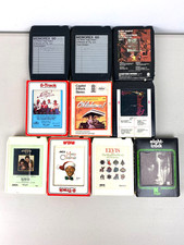 Lot of 10 Tapes 8 Track Tapes Good Condition Bing Elvis Cher Oklahoma Xmas More