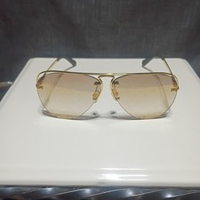 Louis Vuitton Grease Aviator Sunglasses Gold Metal Brown Gradient Monogram