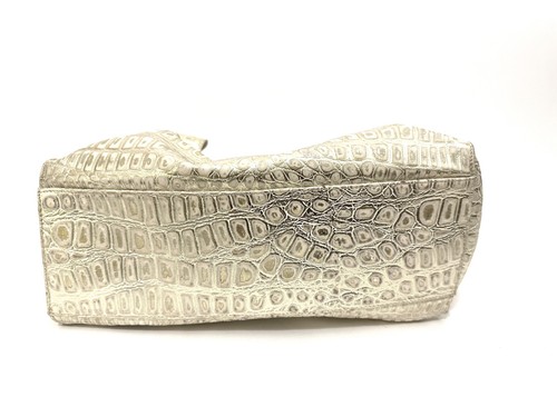 Vintage Ripani Italian Cream Metalic Crocodile embossed Leather Shoulder Bag, $40 - Photo 4