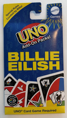 UNO - Billie Eilish Add On Pack - Brand New/Unopened - 16 Cards & Special Rules