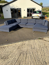 Large U shape MADE.com Monterosso navy sofa     🚚 (DELIVERY)