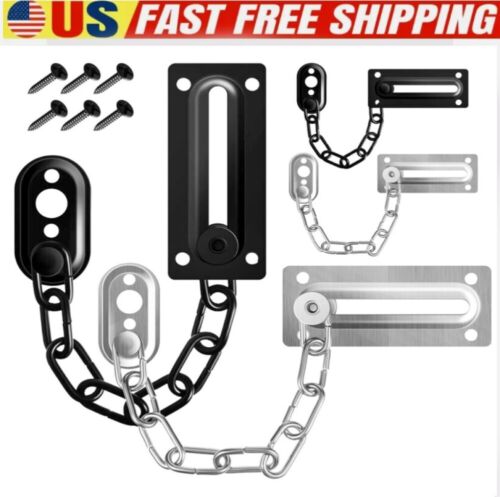 Home Security Door Chain Restrictor Latch Lock Bolt Home Slide Guard Safety Lock