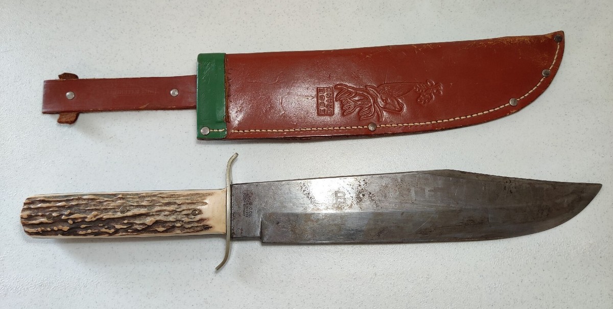 Vintage Edge Mark 447 Solingen Germany Bowie Knife Large 16 Vintage Edge Mark 447 Solingen Germany Bowie Knife Large 16