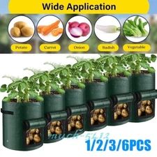 7Gallon 10Gallon Grow Bags Potato Plant Grow Bags with Flap Waterproof Reusable
