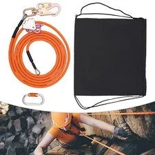 20kn Tree Climbing Rope Lanyard Flip Line Steel Wire Core Flipline Snap Hook Kit