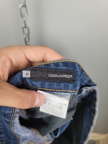 Vintage Dsquared2 For Juventus Distressed Denim Jeans Cotton Mens Size 31 - Picture 9 of 10