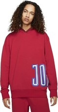 Nike Air Jordan Sport DNA Fleece Pullover Hoodie Men  s RED BLUE SIZE XL DV7724