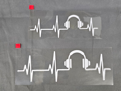 2 Music Lifeline Decal Window Love Band Rhythm Tunes Bumper Sticker Car Decor