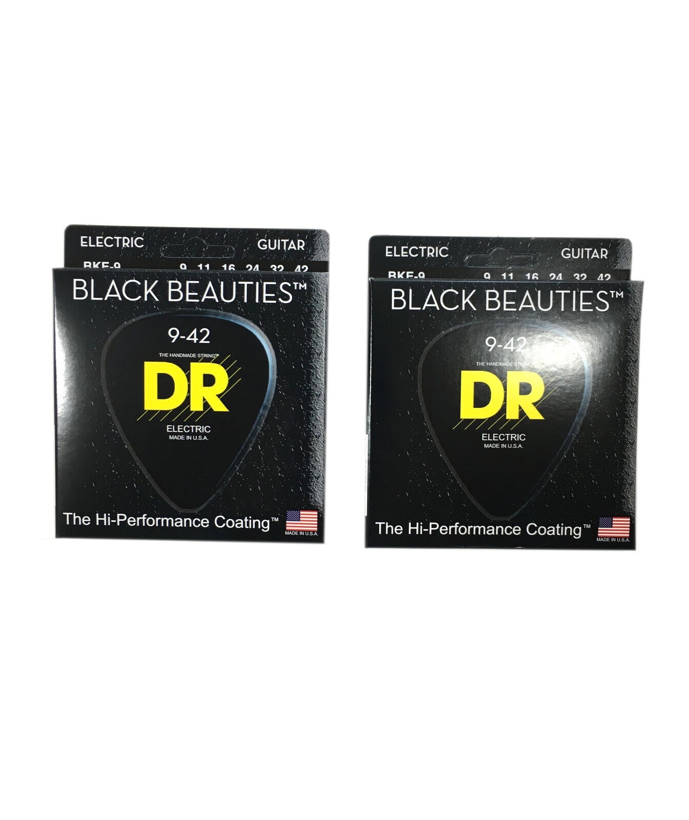 DR Guitar Strings Electric 2 Sets K3 Black Beauties High Performance 09-42