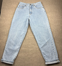 Bill Blass East Fit Jean Sz 10 Vtg 90s High Rise Relaxed Light Wash Denim Mom