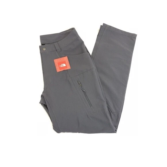 The North Face Mens Flat Front 5 Pocket Design Asphalt Grey Hiking Pant Size 30