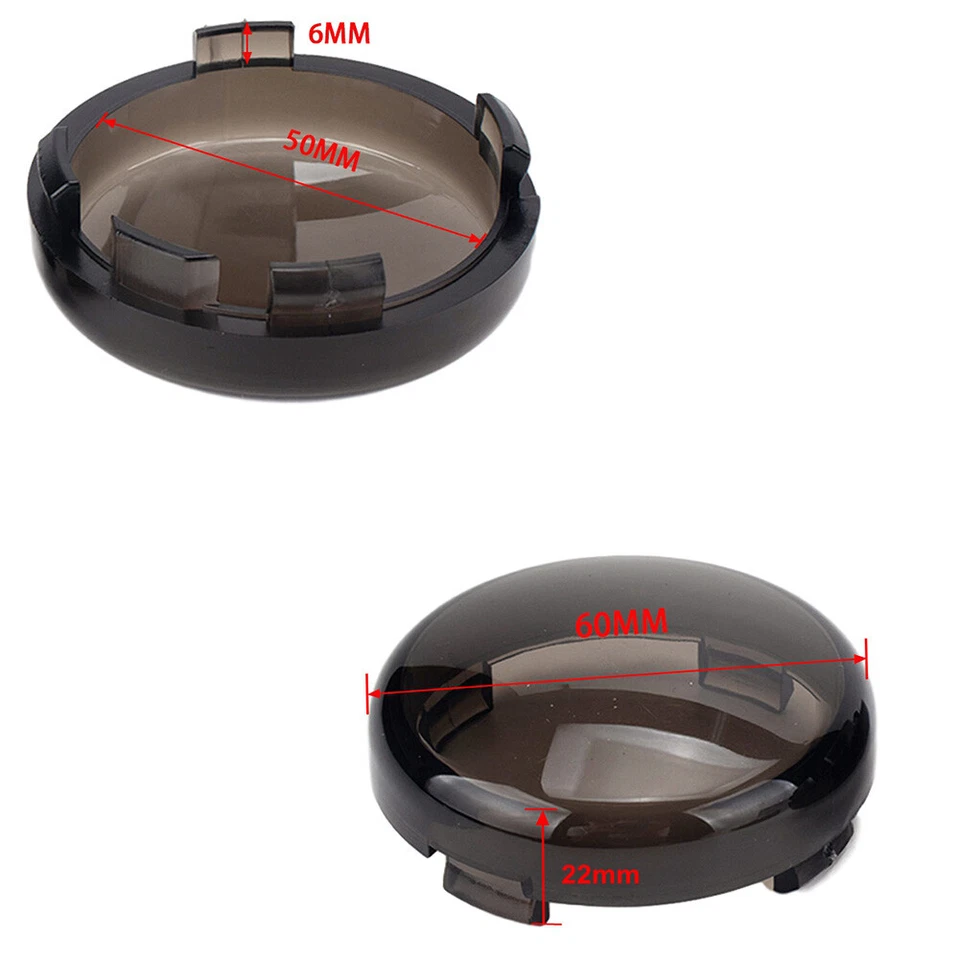 4Pcs Smoke Turn Signal Lens Bullet Cover Fit For Harley Sportster 883 1200 FLHX Foto 4 de 4
