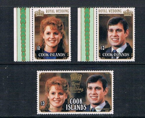 Cook Est 1986 - Prince Andrew & Sarah Mariage - Sc 916-918 [ Sg 1075-1077] MNH - Photo 1 sur 2