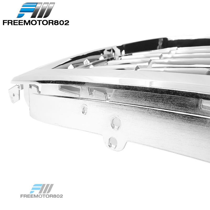 Chrome Mesh Front Hood Bumper Grill Grille Guard ABS Compatible With 07 14 Gmc Yukon Xl Denali