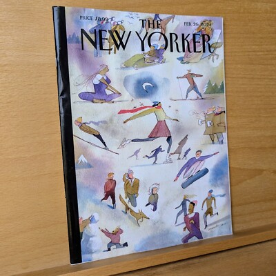 The New Yorker Magazine Feb 26 2024 Winter Wonders Marcellus Hall NO LABEL