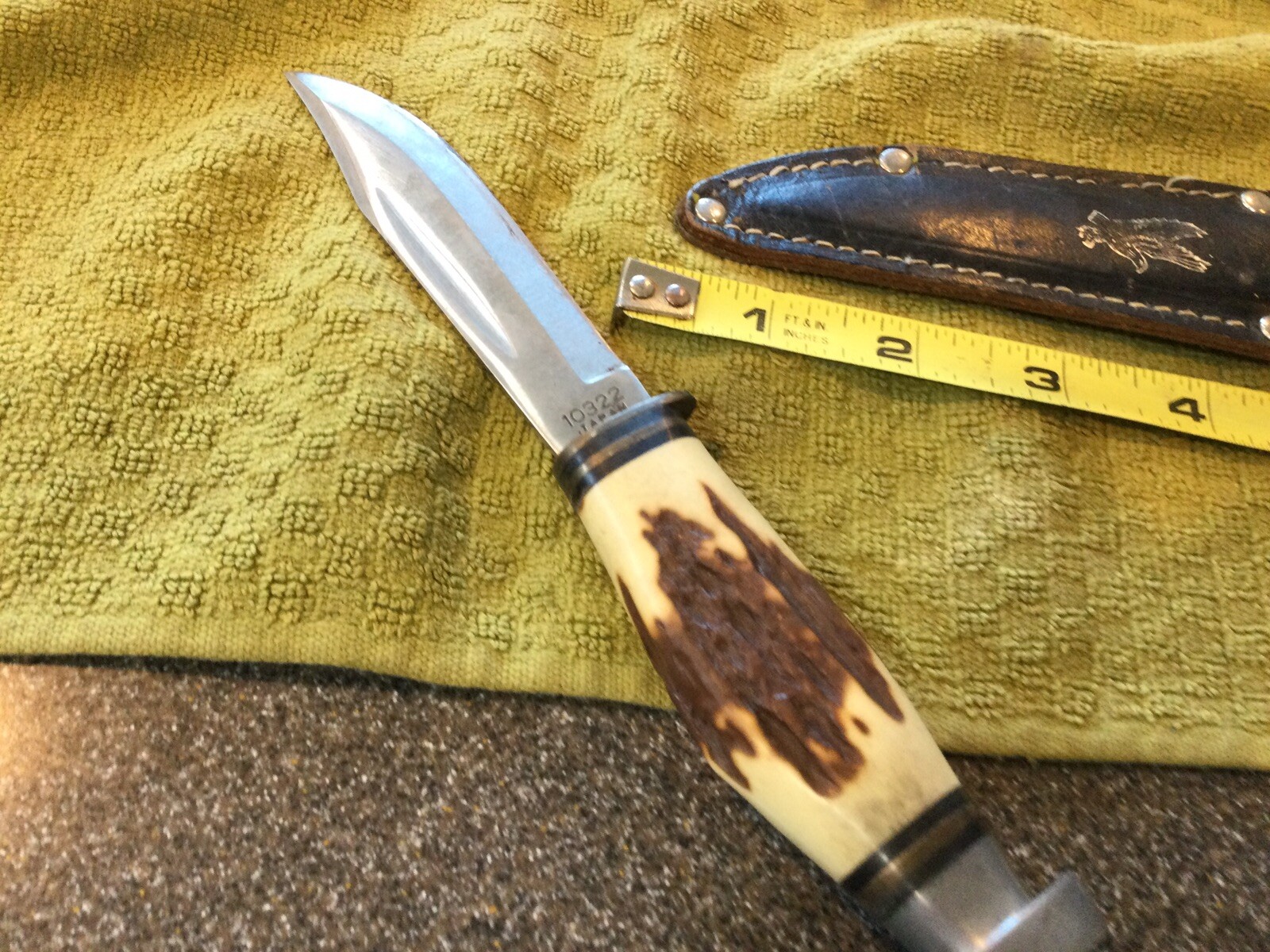 Precise Silver Eagle Hunting Knife 10322 Japan 7 1/2" Nice! 440