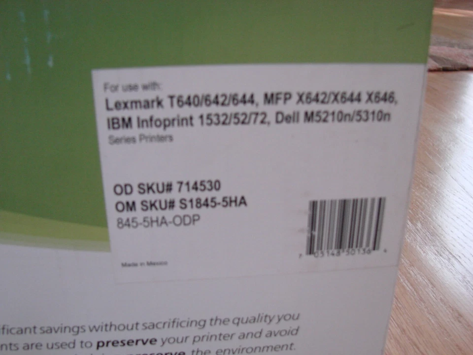 IPW 845-5HA-ODP Black Toner Cartridge Replacement for Lexmark - Image 2 of 2