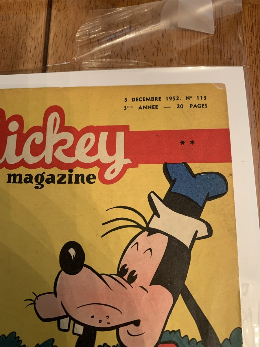 Mickey Magazine 113 December 1952 French Issue Super Rare And Very