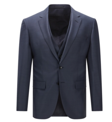 Hugo Boss Drago Dark Blue Super 130 Virgin Wool Jacket L43118 Size