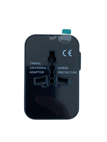 Reisadapter met 2 USB poorten - Afbeelding 1 van 3