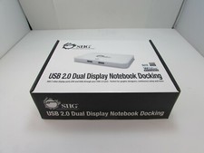 NEW SIIG JU-DK0012-S1 USB 2.0 Dual Display Notebook Docking To DVI/VGA For WIN
