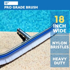 Pool Brush Head Premium 18" Aluminium Swimming Pool Cleaning Brush NEW US Stock