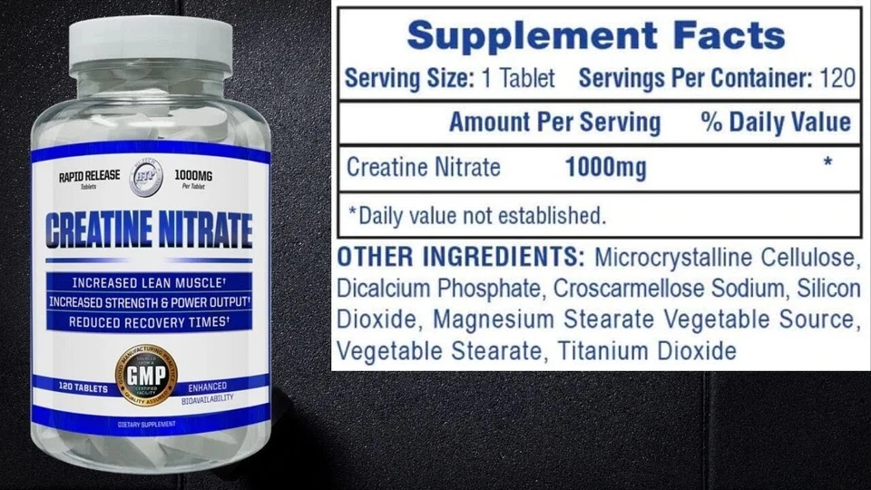 Высокотехнологичные фармацевтические препараты нитрат креатина 120 таблеток - Изображение 2 из 2