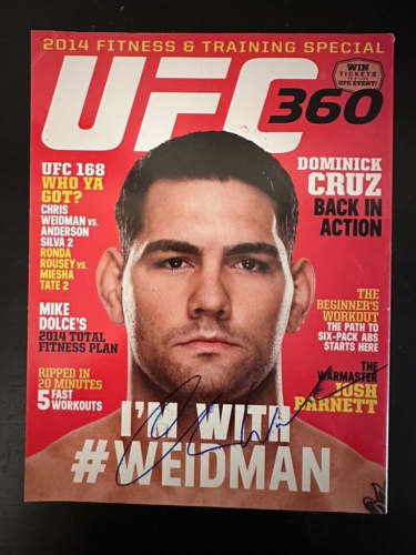 Chris Weidman signed  autographed UFC Magazine Anderson Silva - Picture 1 of 2