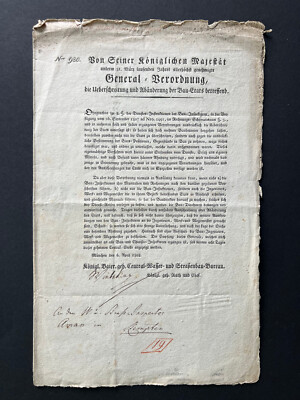 General Ordinance-Munich-1808-Königl. Baier. Water & Road Construction Bureau