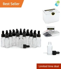 Set of 24 Clear 10ml Glass Bottles with Droppers - Perfect for Essential Oils