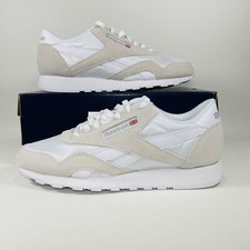 Reebok Classic CL Nylon Men Running Shoe Athletic Sneakers White Trainer FV1593