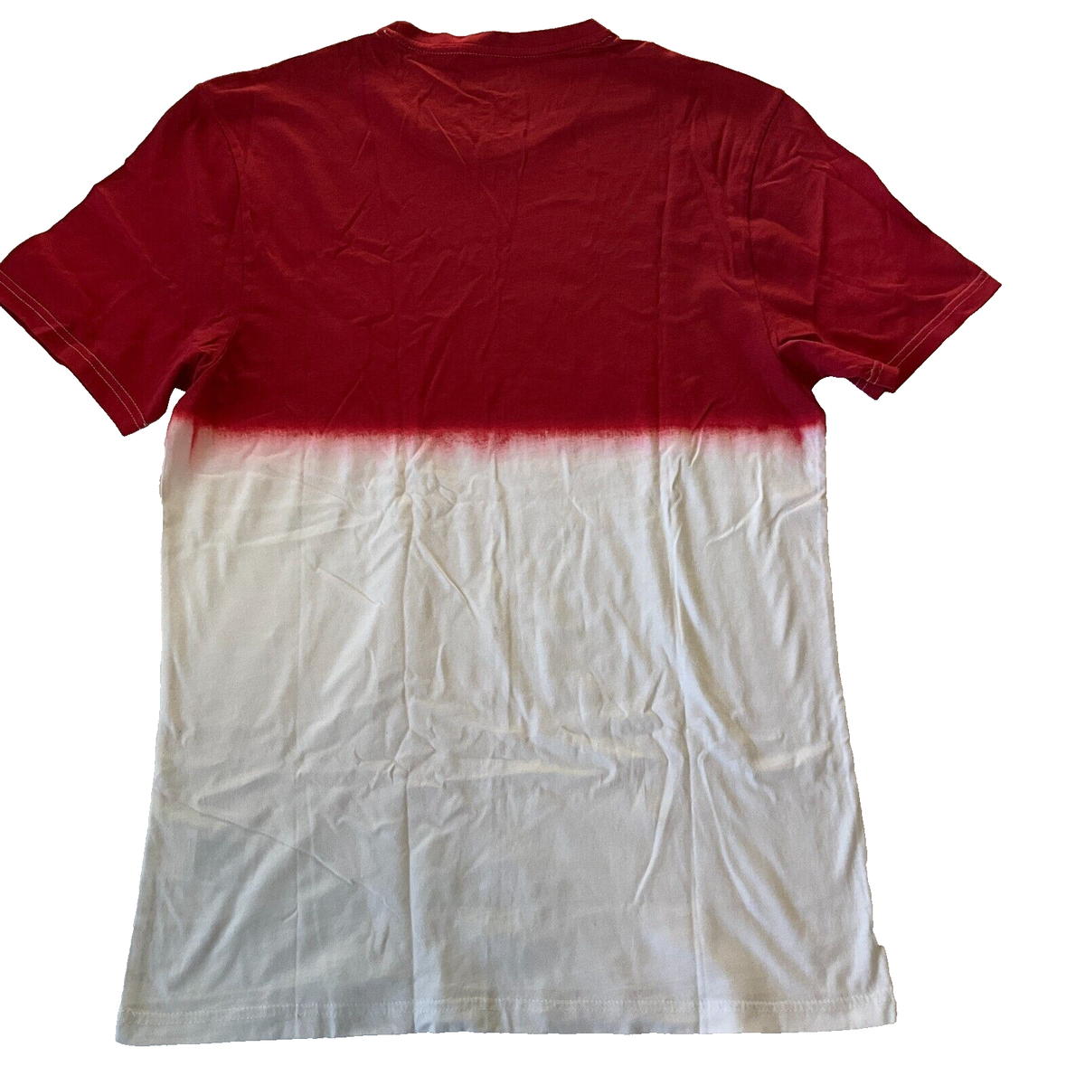 Fox Short Sleeve T Shirt Mens Size L Red White Dipped Racing | eBay