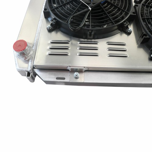 4 Row Radiator Shroud Fan For 1979-1993 Ford Mustang Mercury Cougar GT SVT AT MT - Foto 8 di 9
