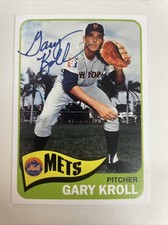 Gary Kroll Autographed Custom 1965 Card New York Mets A-559