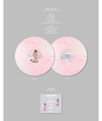 JISOO - Mini Album [AMORTAGE] Vinyl LP (Pink ver.) Photo Book