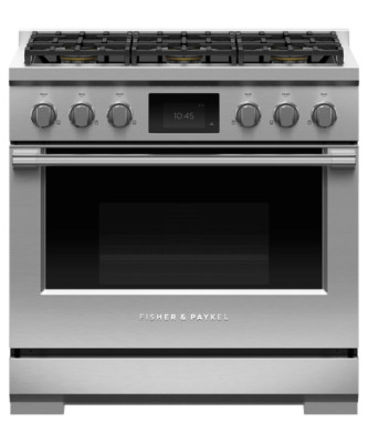 Fisher & Paykel 36'' Professional Dual Fuel Range with 6 Burners RDV3-366-N