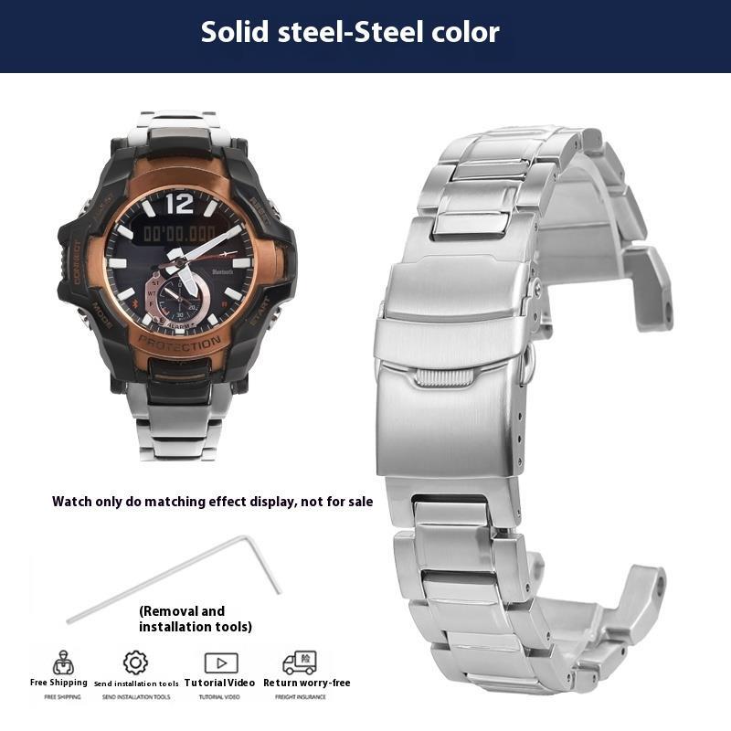 For Casio G-shock GR-B100 Solid Stainless Steel Watch Strap For Casio G-shock GR-B100 Solid Stainless Steel Watch Strap