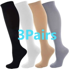 3 Medias De Compression Para Mujer Calcetines Para La Circulacion 15-20 Mmhg