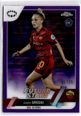 Giada Greggi 2022-23 Topps Chrome Women's Purple Refractor #32 AS Roma #154/299