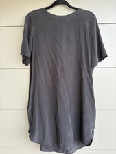 COS Black 100% Silk Scoop Back T-shirt Dress Women’s Size 4