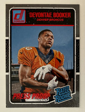 Devontae Booker 2016 Panini Rated Rookie PRESS PROOF #366 RC - Denver Broncos